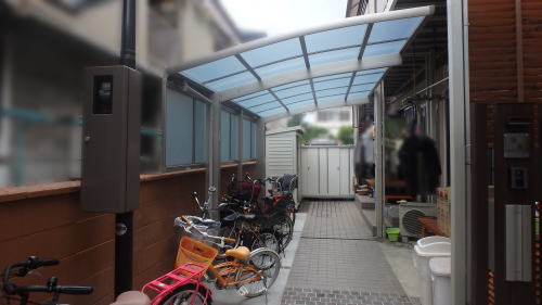 茨木市F様邸自転車置き場