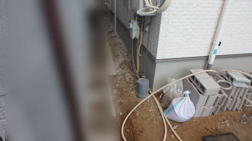 建物周囲の整地