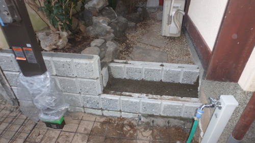 階段ブロック積み