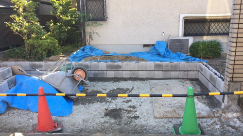 高槻 ブロック積み