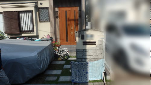 大阪府茨木市K様邸 門柱取替工事前