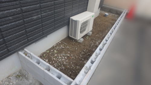 大阪府摂津市新築外構 建物周囲整地