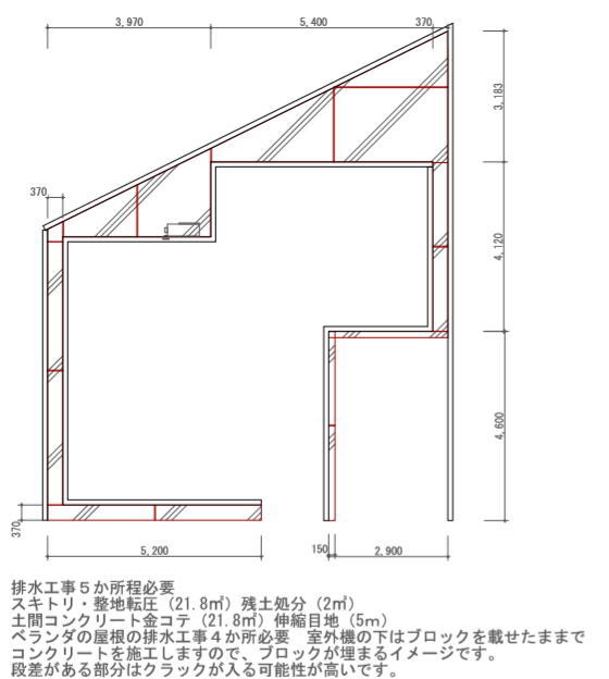 大阪府寝屋川市K様邸 防草リフォーム工事図面