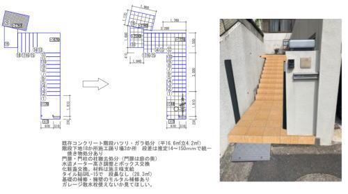 大阪府高槻市K様邸 階段リフォーム工事図面