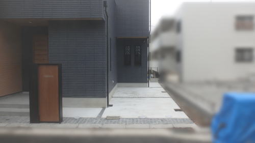 大阪茨木 新築外構 ガレージ