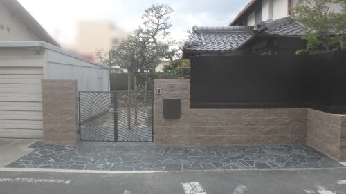 大阪府茨木市K様邸 門まわりリフォーム工事後