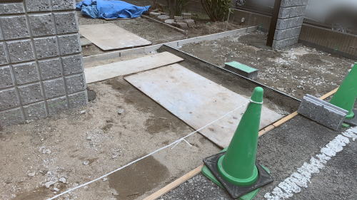 大阪茨木 ブロック積み・ポスト設置