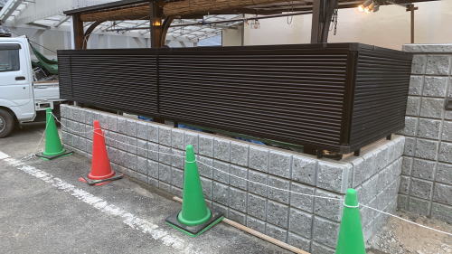 大阪茨木 ブロック積み・ポスト設置