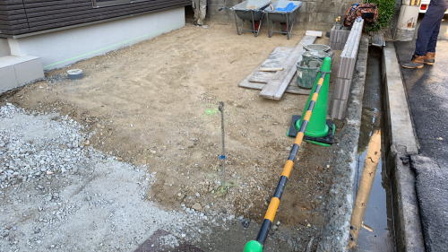 大阪茨木 お庭転圧後