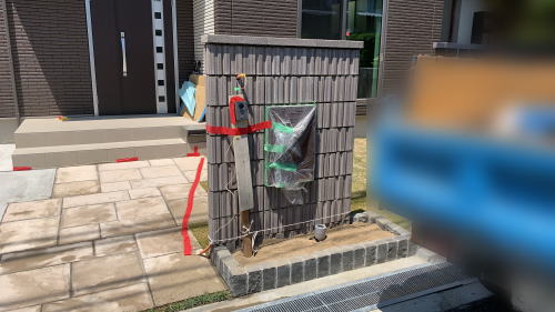 大阪茨木 門柱ブロック積み