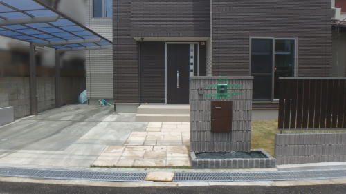 大阪茨木 門柱ブロック積み