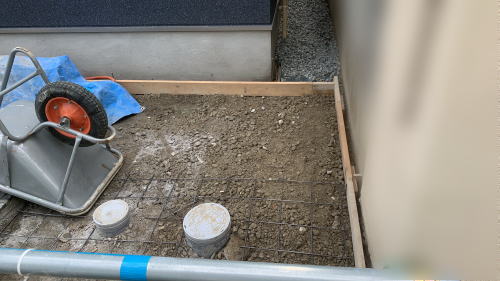 大阪 茨木 ガレージ 型枠設置