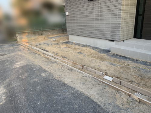 大阪高槻 新築外構 掘削