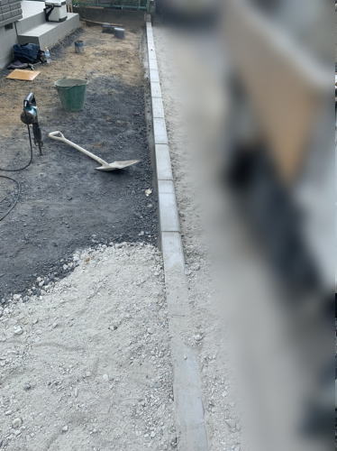 大阪高槻 縁石敷設