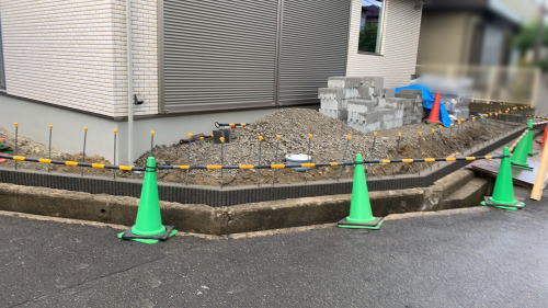 大阪高槻 境界沿い ブロック積