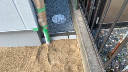 大阪枚方 建物周囲 土留めブロック積み