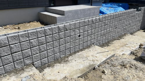 兵庫西宮 ガレージ ブロック積み