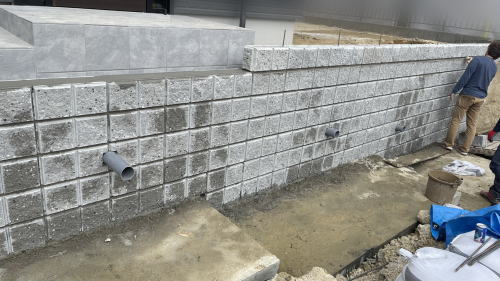 兵庫西宮 ガレージ ブロック積み
