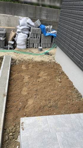 兵庫西宮 アプローチ整地