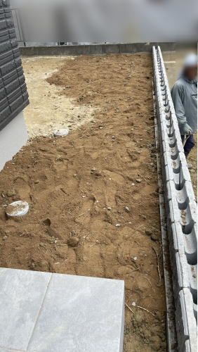 兵庫西宮 ブロック際土戻し