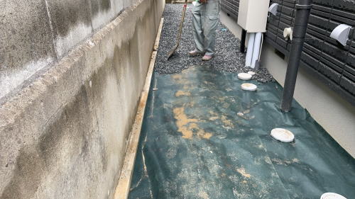 兵庫西宮 建物周囲 防草工事