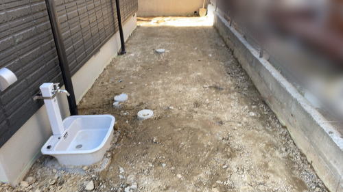 兵庫西宮 新築外構 建物周囲整地