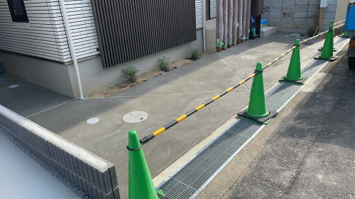 大阪高槻 ガレージ 土間コンクリート打設