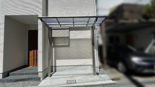 大阪茨木 新築外構 自転車置き場