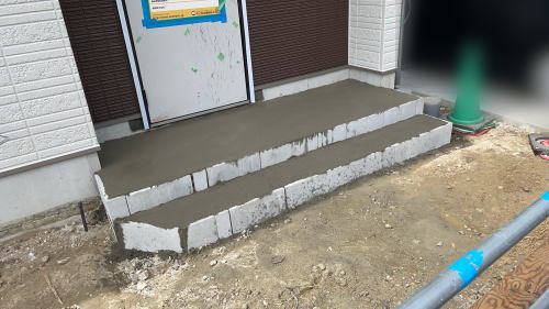 大阪府茨木市K様邸 玄関ポーチ下地工事