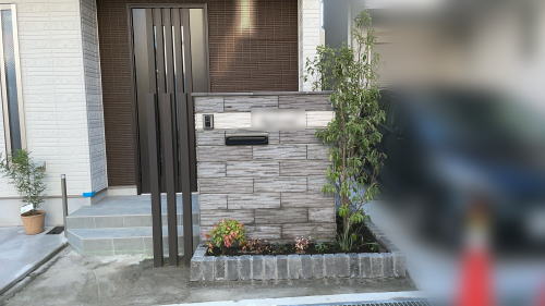 大阪茨木 花壇 植木移植