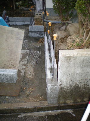 土留め用ブロック積み