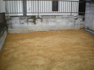 真砂土の整地