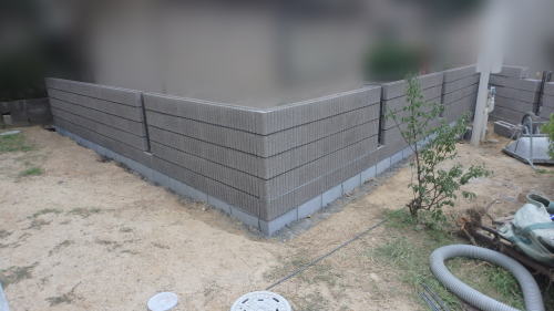 化粧ブロック5段積み