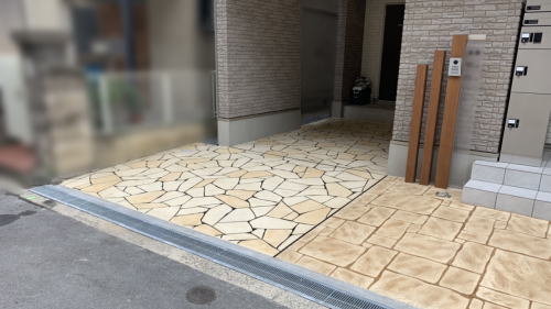 大阪市 スタンプコンクリート仕上げ
