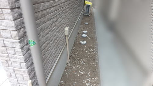 大阪府大阪市N様邸 新築外構 建物周囲整地