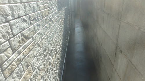 大阪高槻 新築外構 建物周囲犬走打設