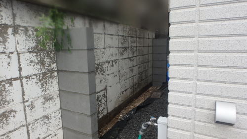 大阪豊中 化粧ブロック積み