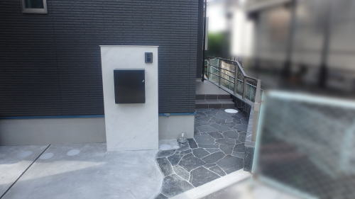 大阪高槻 新築外構 アプローチ