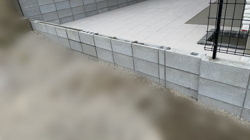 大阪茨木 境界ブロック積み