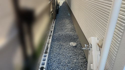大阪高槻 新築外構 建物周囲 防草工事