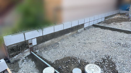 大阪高槻 境界ブロック積み