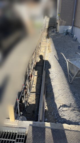 大阪鳥飼 ブロック基礎 配筋