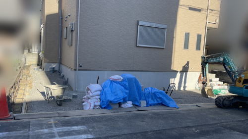 大阪鳥飼 ガレージ・アプローチ 下地調整