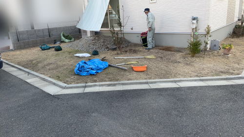 大阪高槻 外構リフォーム 草刈り
