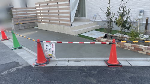 大阪高槻 ガレージ 土間コンクリート打設