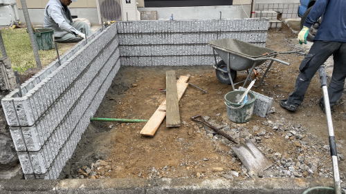 大阪高槻 自転車置き場 配筋・型枠設置