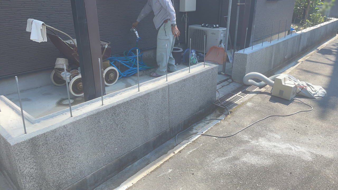 大阪高槻 北側 アンカー工事