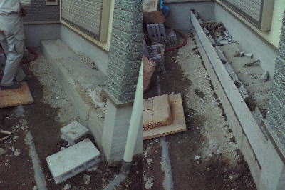 踏み台下地工事施工後